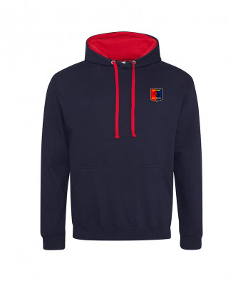 Mendip Broadwalk Hoodie - Navy/Red