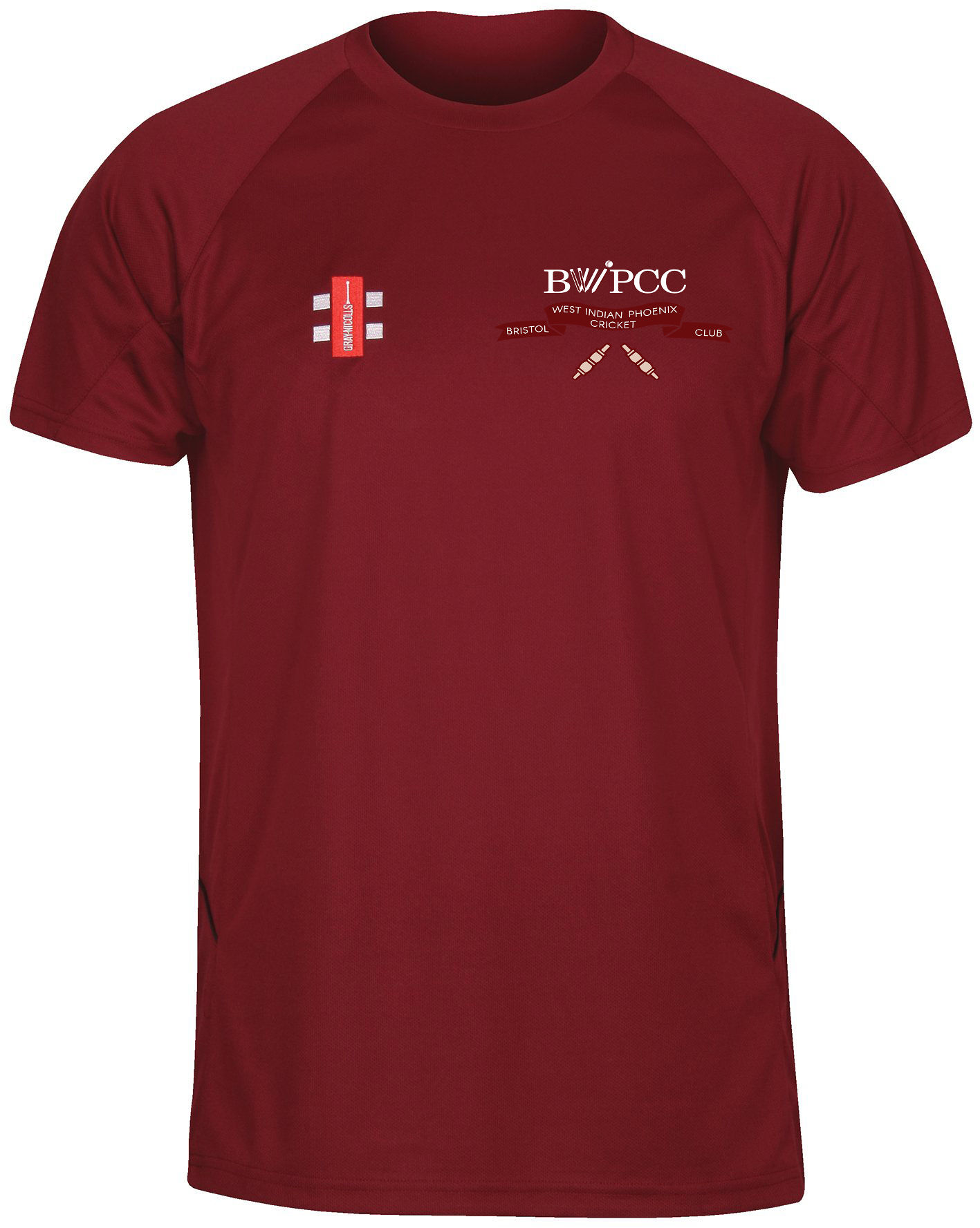 BWIPCC Gray Nicolls Maroon Matrix T-Shirt