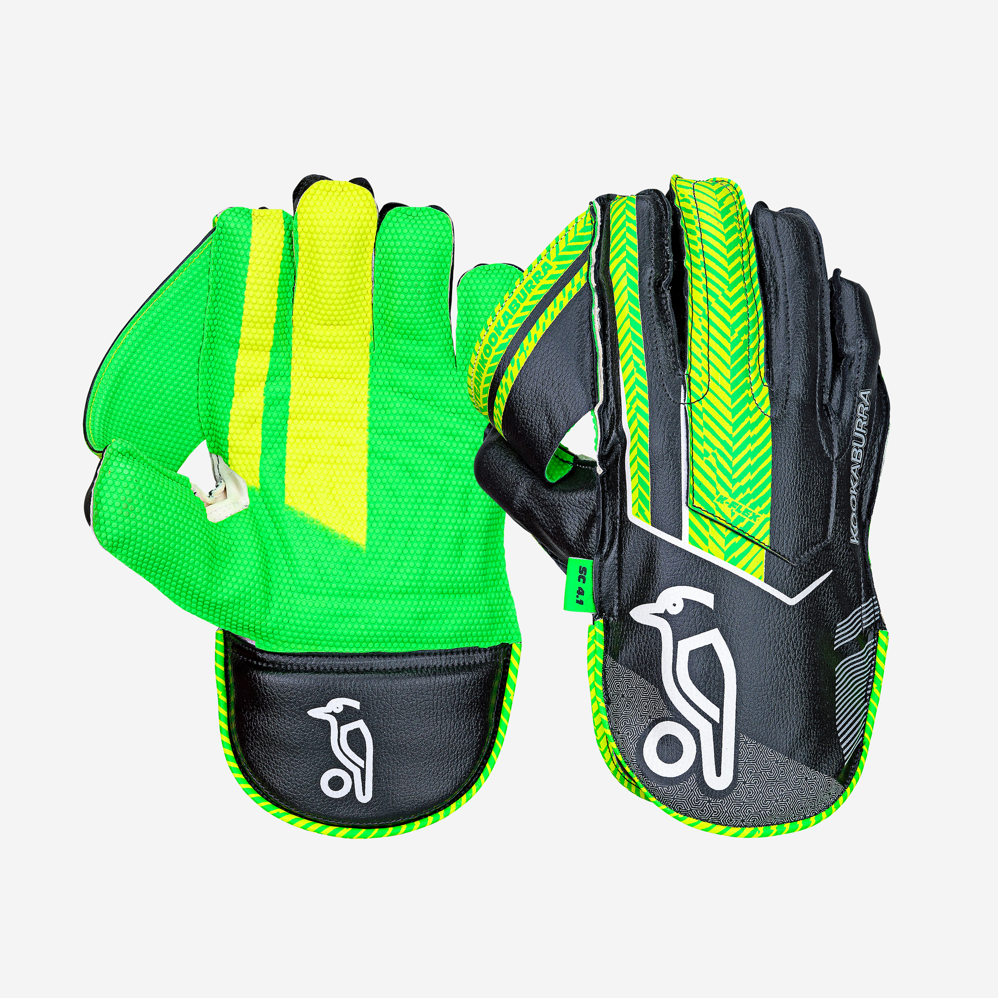 Kookaburra SC4.1 Wicket Keeping Gloves - Black/Green