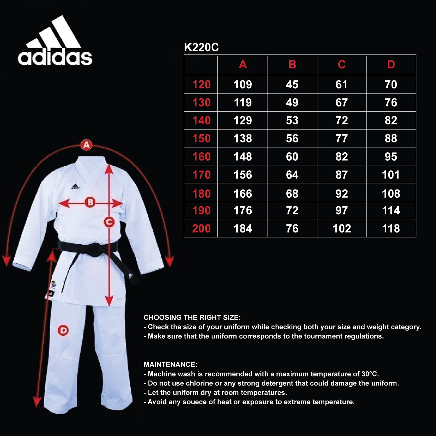 BKC ADIDAS WKF CLUB KARATE UNIFORM - 8OZ