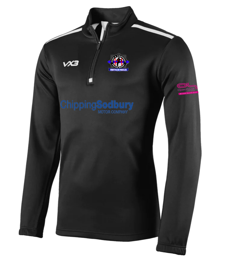 Avon & Somerset Police RFC VX3 Fortis 1/4 Zip - BLK/WHITE