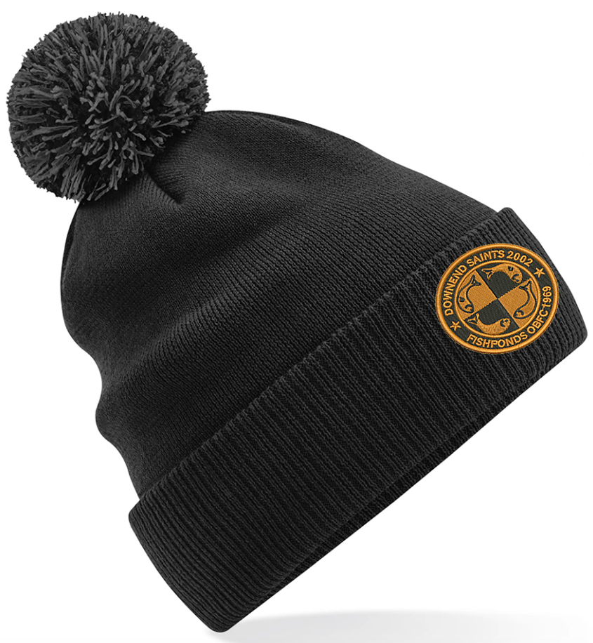 Downend Fishponds Bobble Hat Adults - Black