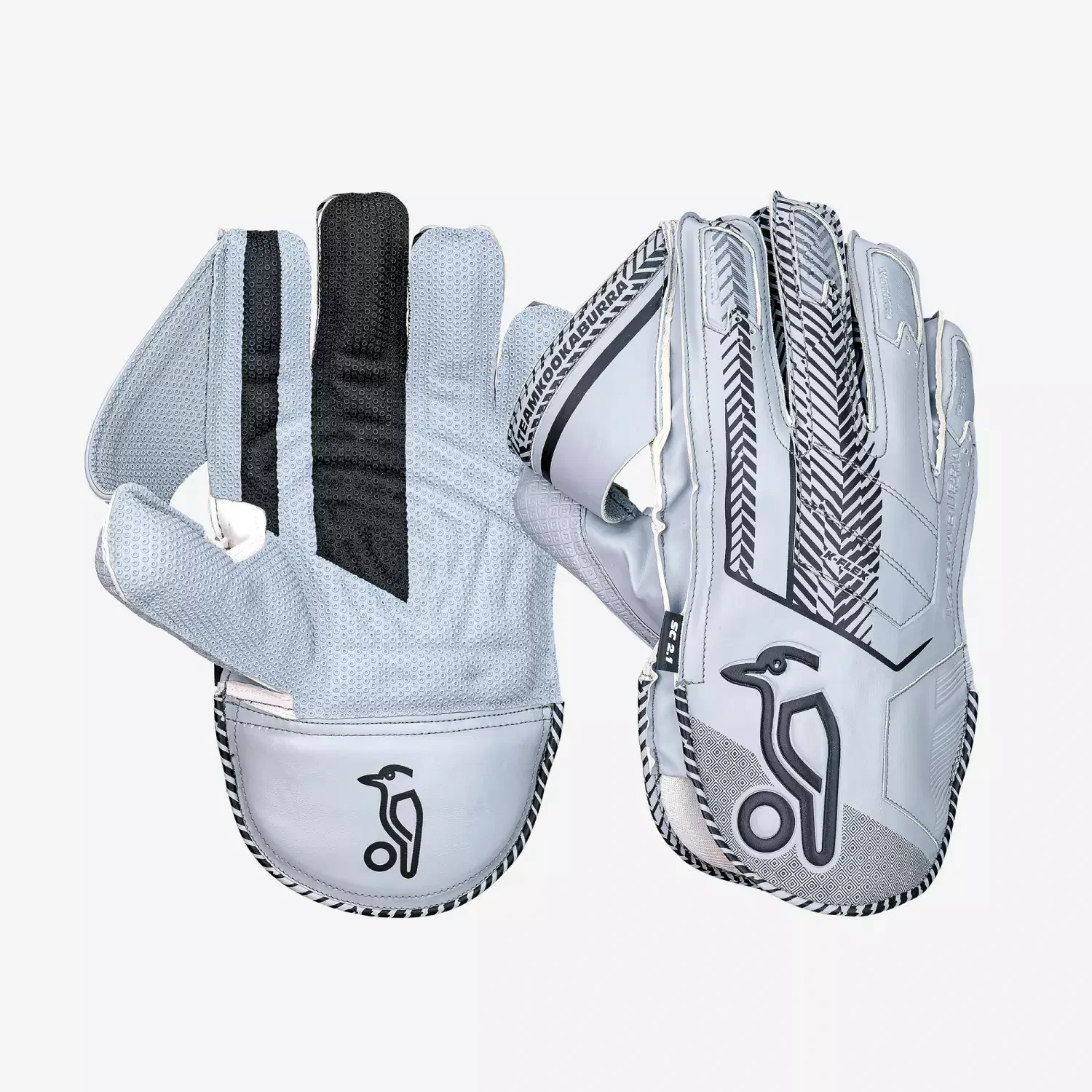 Kookaburra SC 2.1 Wicket Keeping Gloves - White/Black/Grey