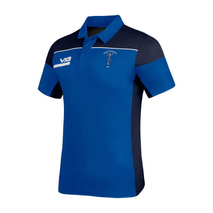 Bristol Harlequins RFC VX3 Opus Polo - Navy/Royal