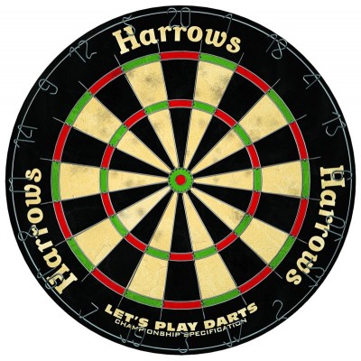 Harrows Lets Play Darts Bristle Board Game