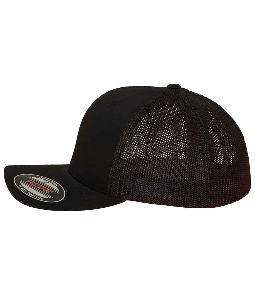 Bristol Bisons Flexfit Mesh Trucker Cap - Black