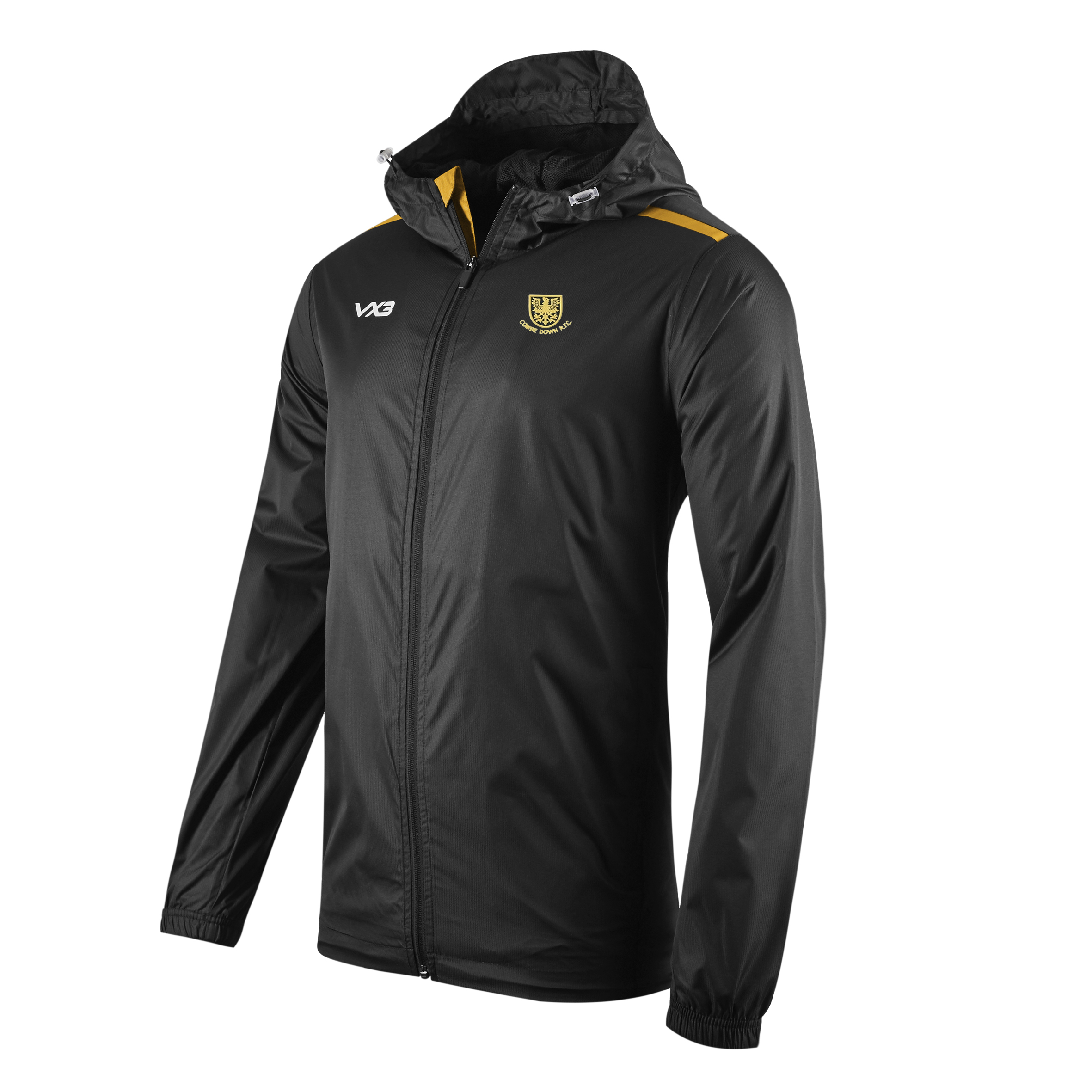 Combe Down RFC VX3 Fortis Rain Jacket - Black/Amber