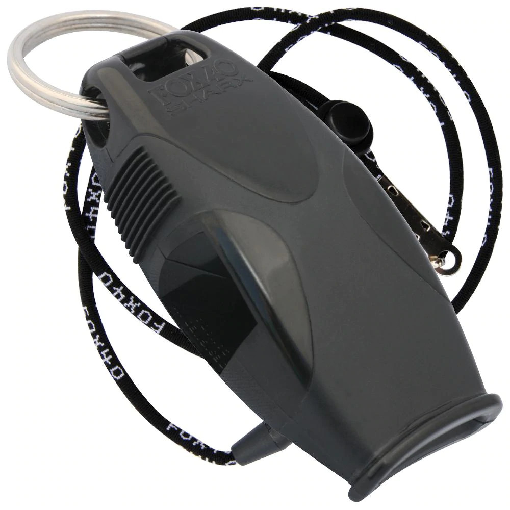 Fox 40 Sharx Whistle and Lanyard - Black