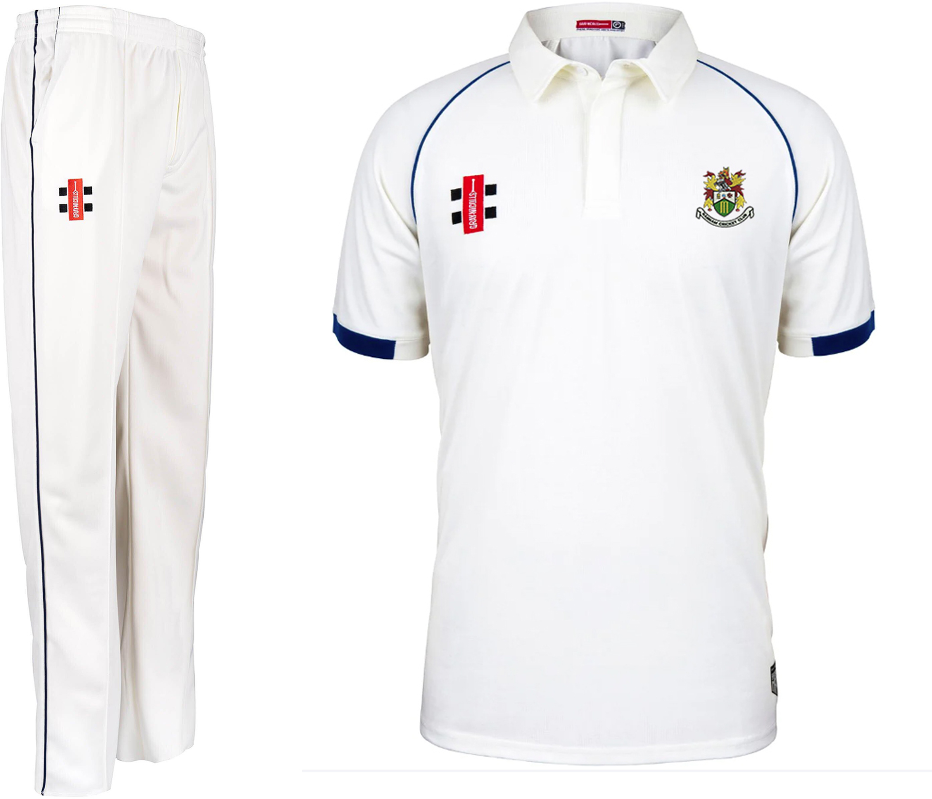 Hanham CC Gray Nicolls Matrix V2 Shirt & Trouser Kit Pack - Ivory/Navy