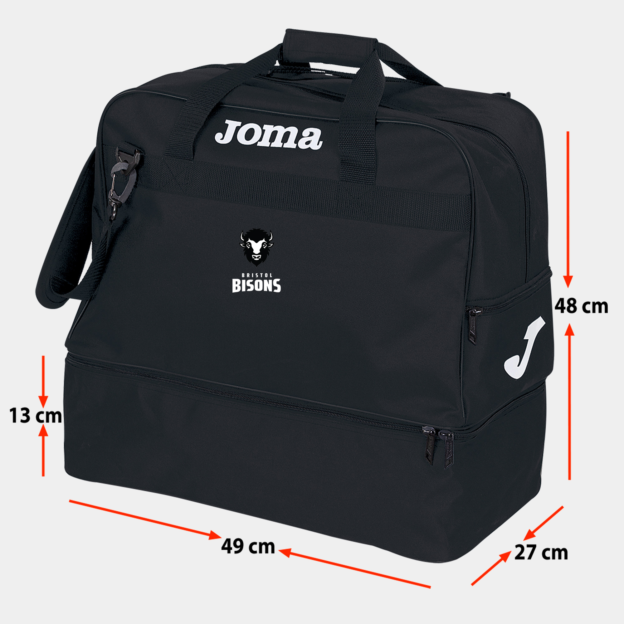 Bristol Bisons Joma Training III Holdall - Black