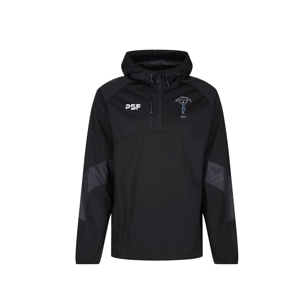 Bristol Harlequins RFC Edge Hooded 1/4 Zip - Black