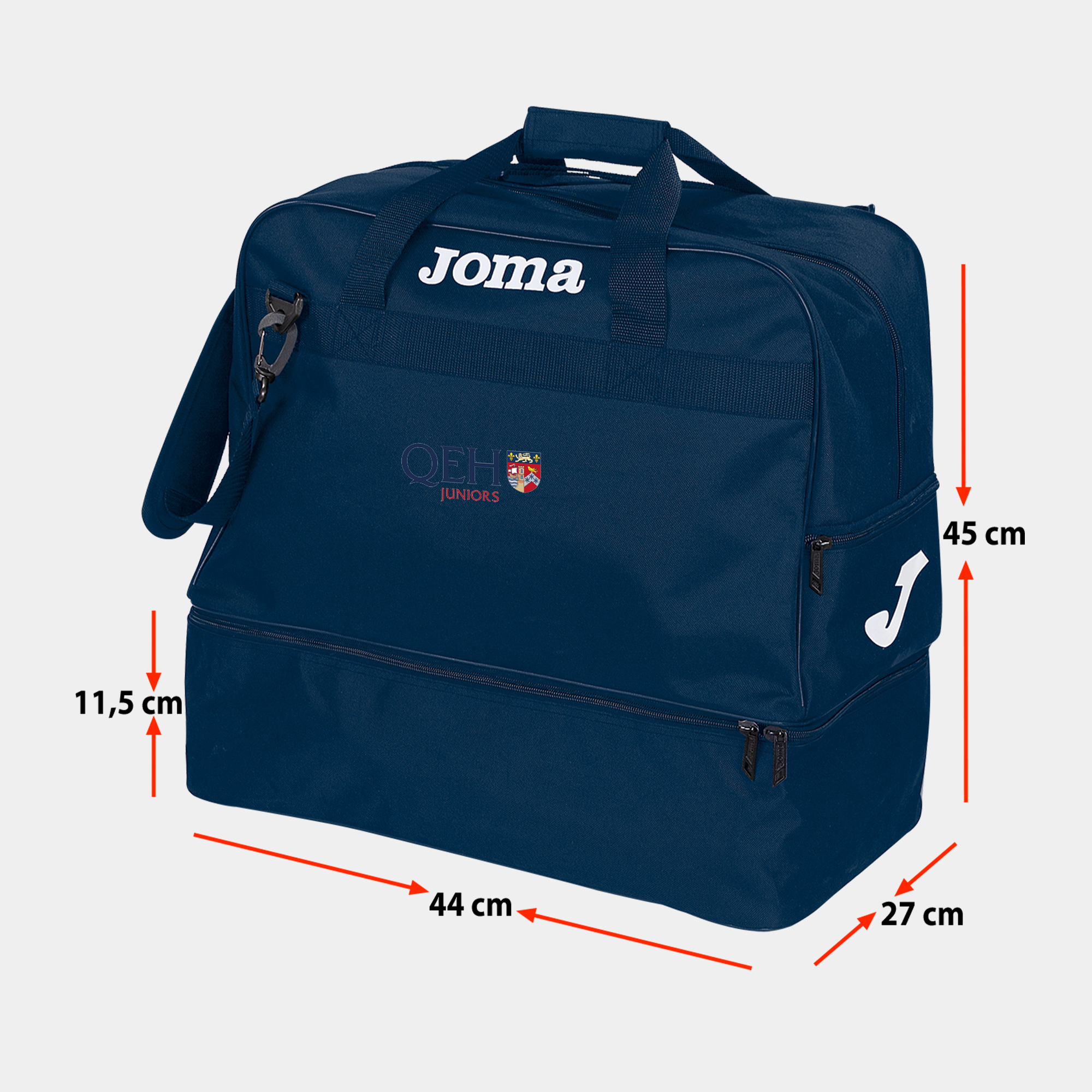 QEH Joma Training II Holdall - Navy (Bristol or Juniors Logo Option)