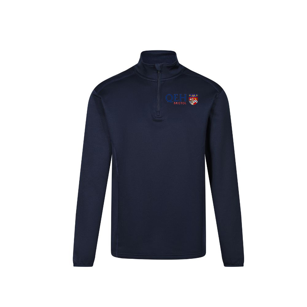 QEH Chadwicks 1/4 Zip - Navy (Bristol or Juniors logo option)