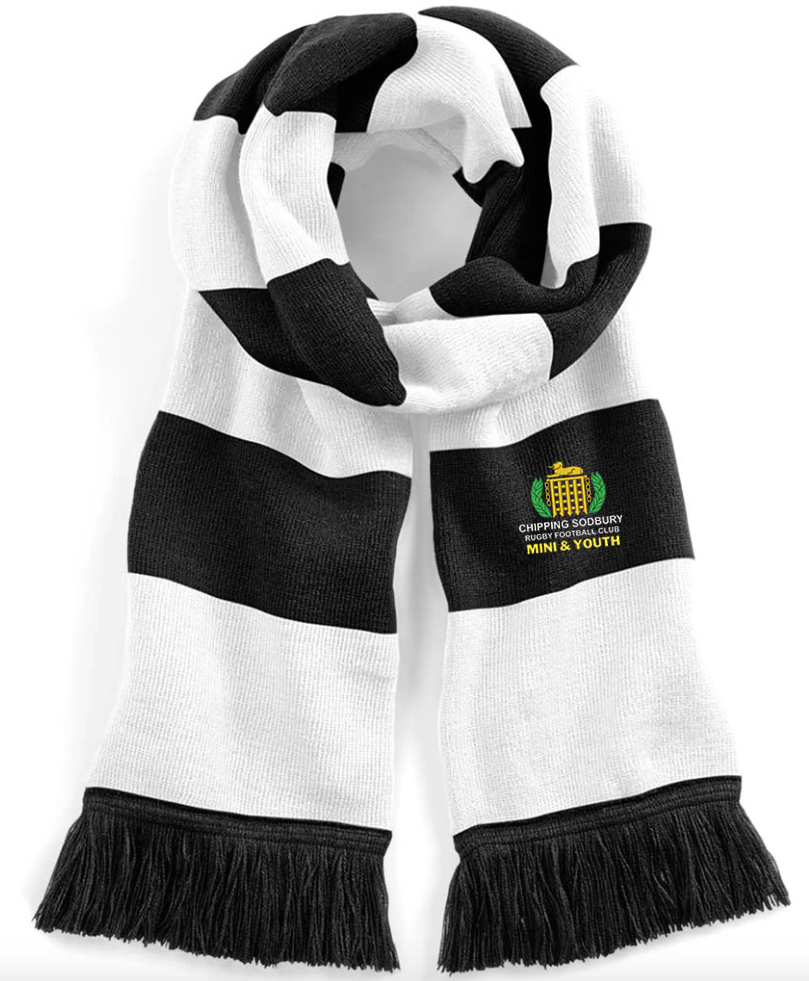Chipping Sodbury RFC Scarf  - Black/White
