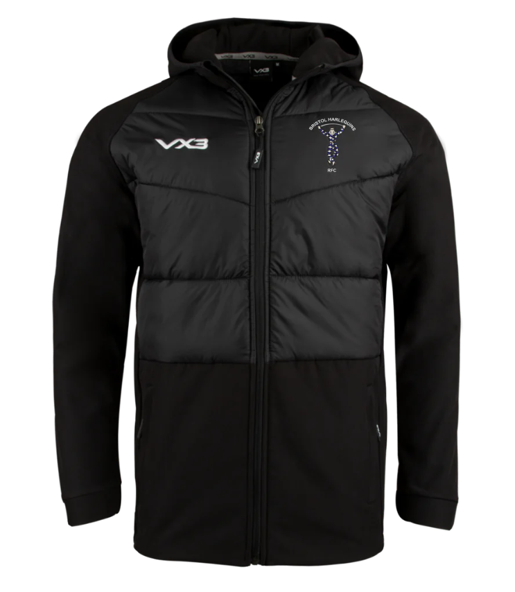 Bristol Harlequins RFC VX3 Tempest Hybrid Jacket - Black