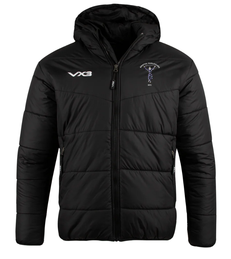 Bristol Harlequins RFC VX3 Youth Lorica Quilted Jacket - Black