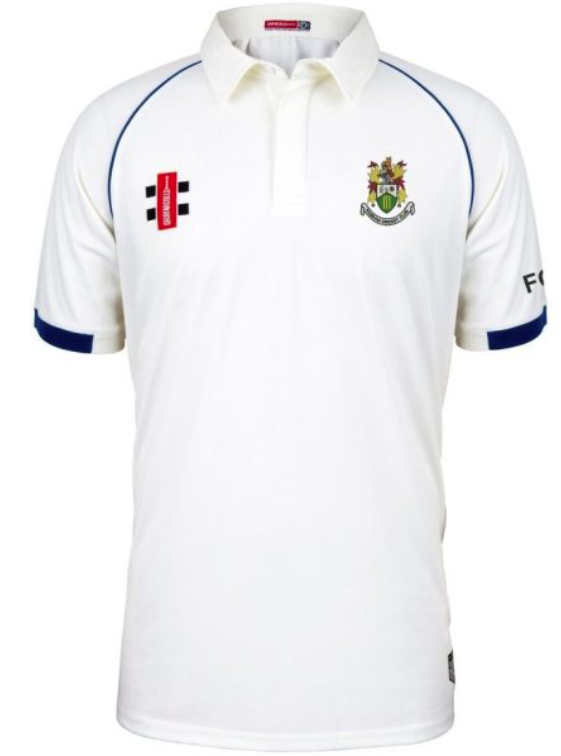 Hanham CC Gray Nicolls Matrix V2 S/S Shirt - Ivory/Navy