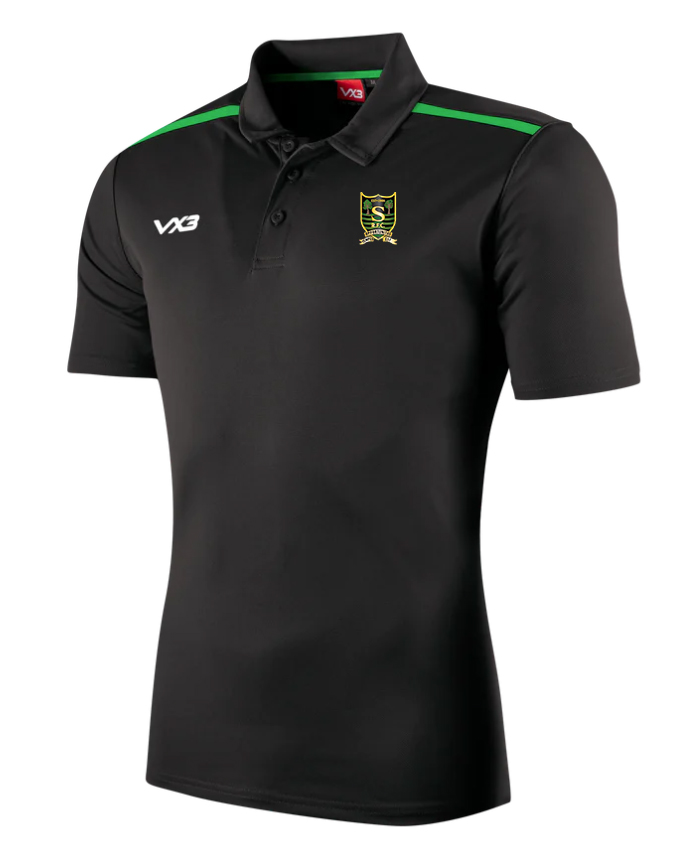 Southmead RFC VX3 Youth Fortis Polo - Black/Emerald