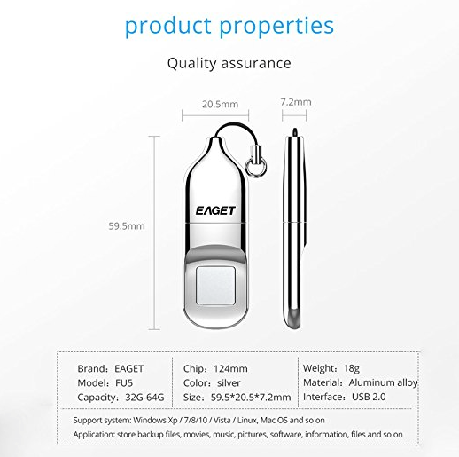 Eaget Biometric Thumbdrive