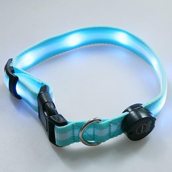LARGE STRIPED LED FLASHING COLLAR