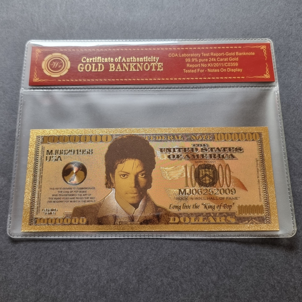 Colourised 100 GBP Queen Elizabeth II 1926-2022 24k gold plated ...