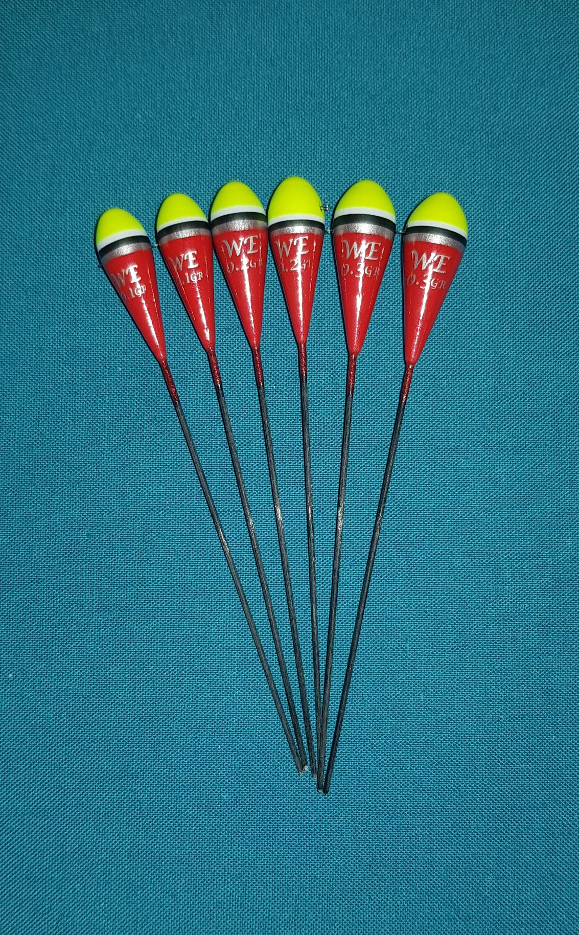6 x Assorted Pole Floats Pack 338Y6