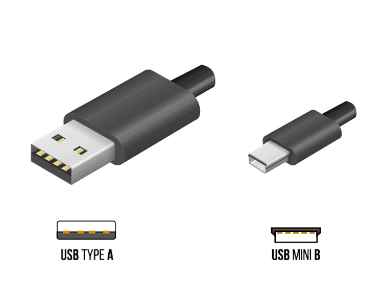 Tecsun USB To Mini USB Type B Charging Cable