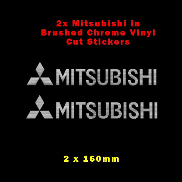 Mitsubishi Logo in Various Colours Vinyl Decal Stickers 160mm x 2