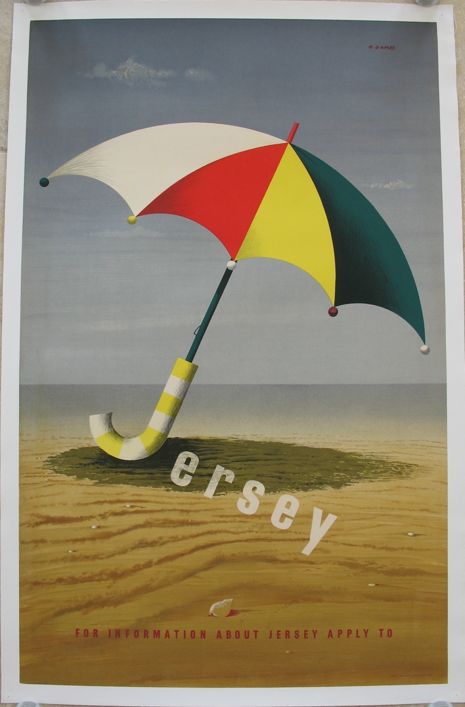 Original Railway Poster Jersey For Information About Jersey Apply To By Abram Games