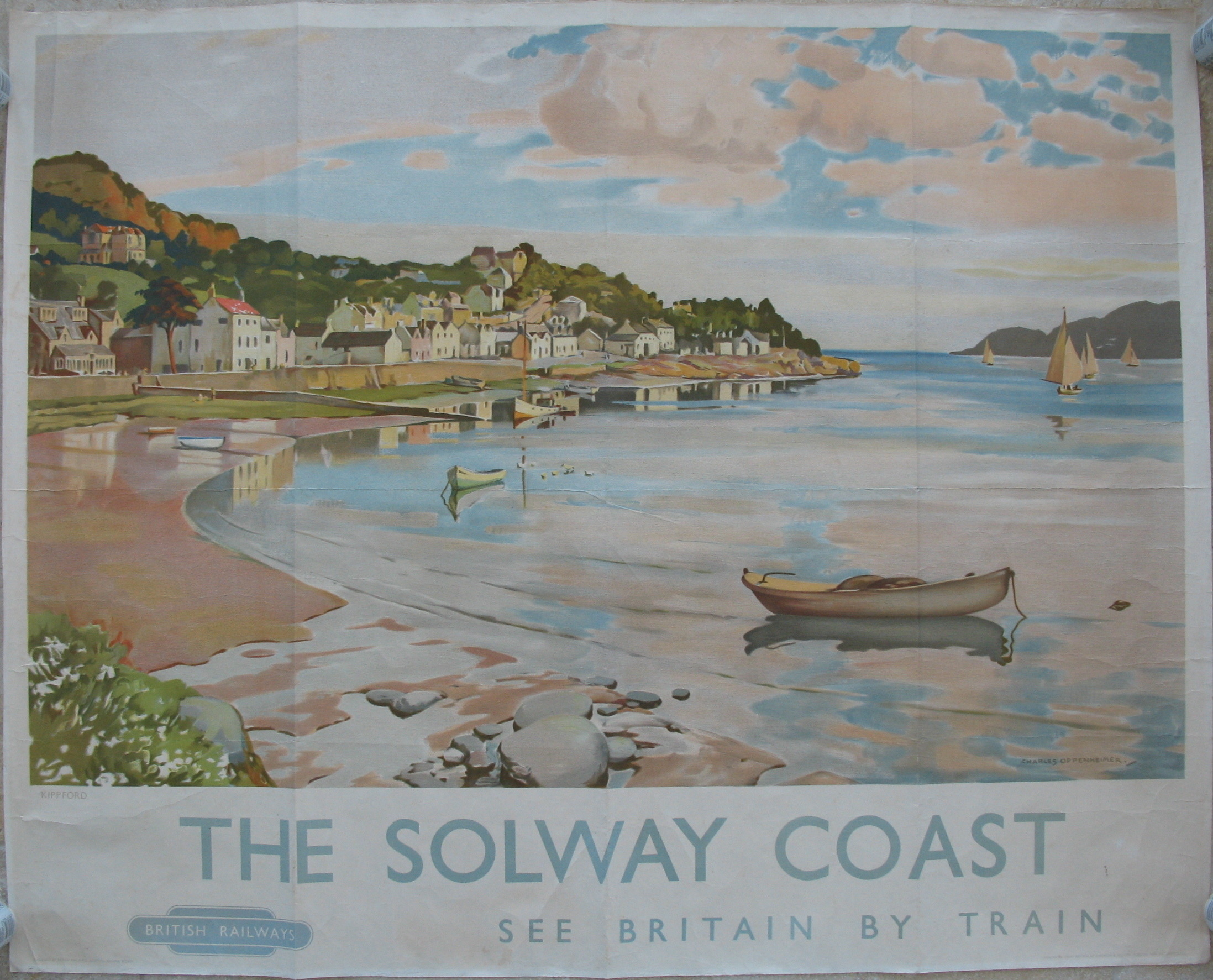 Original Railway Poster The Solway Coast Kippford See Britain By Train By Charles Oppenheimer