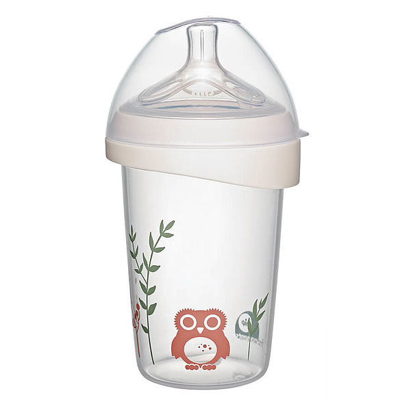 First Moments steklenička za dojenčke s silikonskim cucljem velikosti M, 270 ml