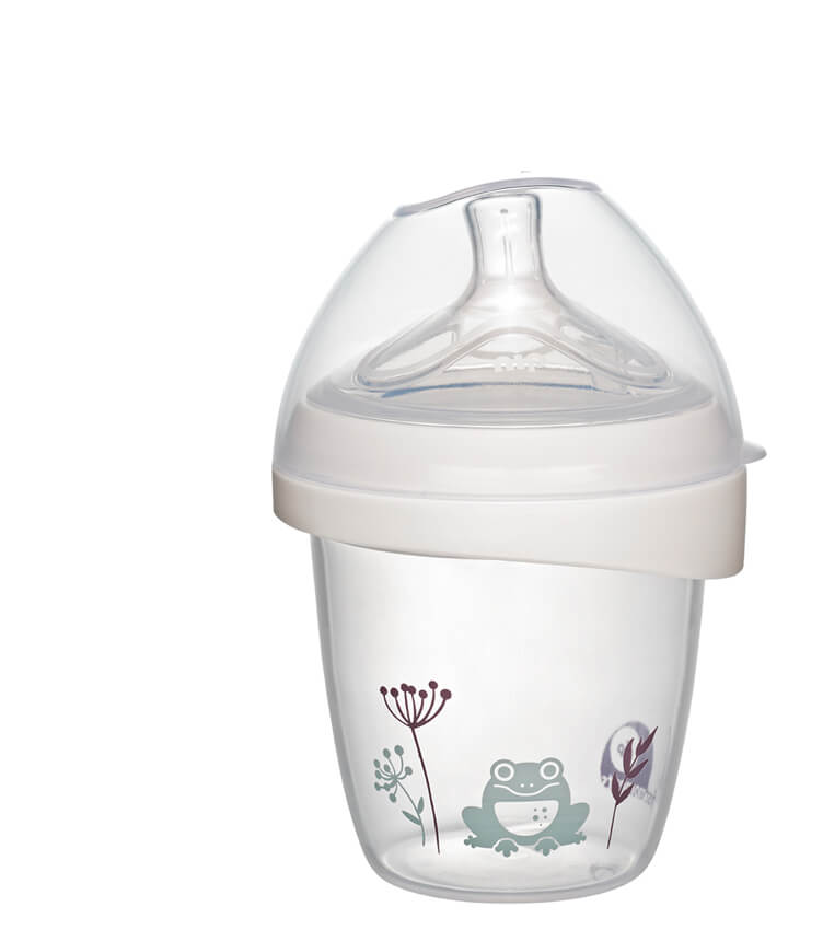 First Moments steklenička za dojenčke s silikonskim cucljem velikosti S, 150 ml