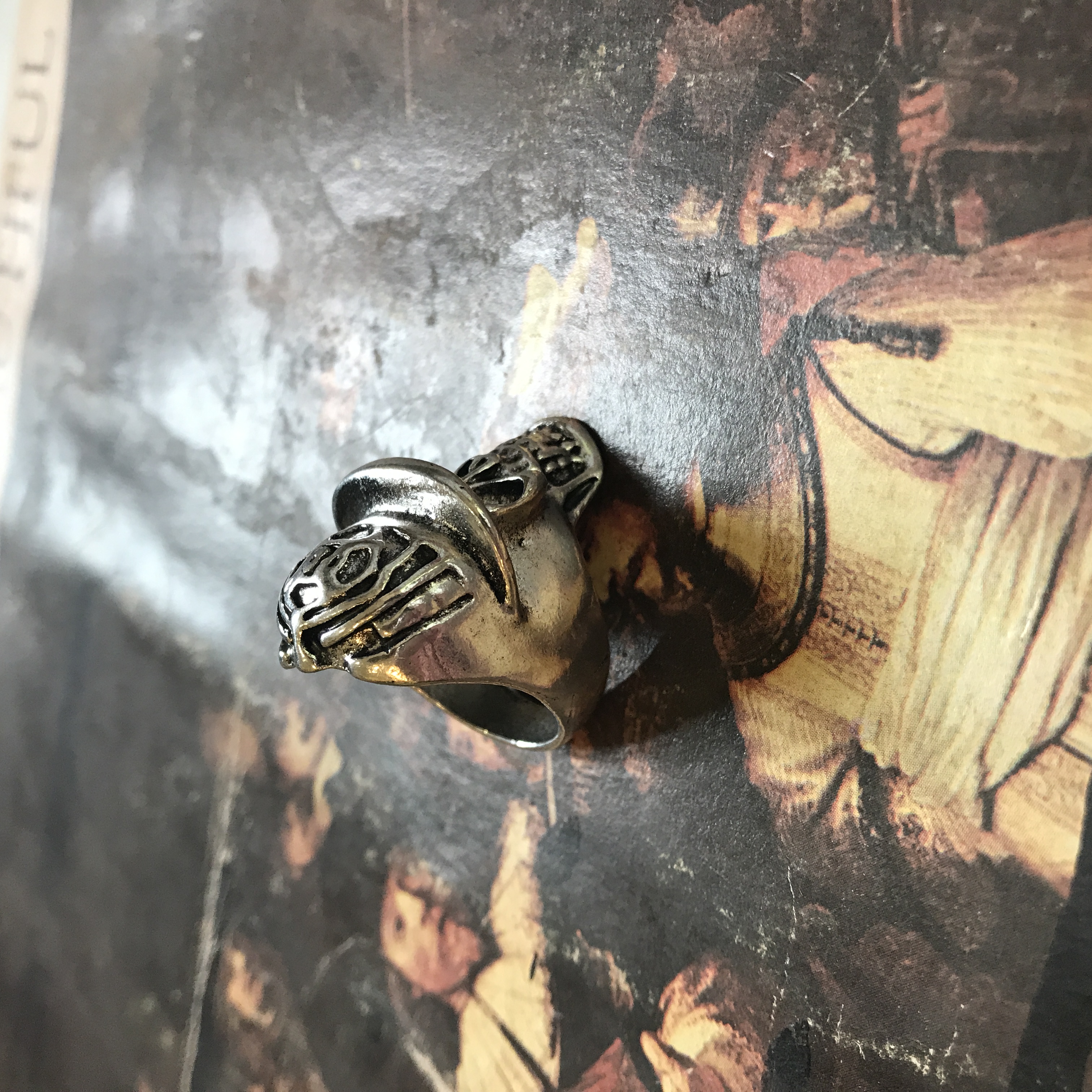 Size 9 1/2 Biker Ring 80s Biker Rings Mens Rings Gifts for Men Gifts ...