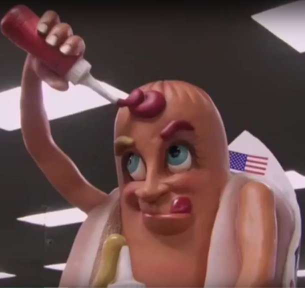 6 ft Hot Dog Advertising Statue / Hot Dog Statues / Hot Dog Advertising