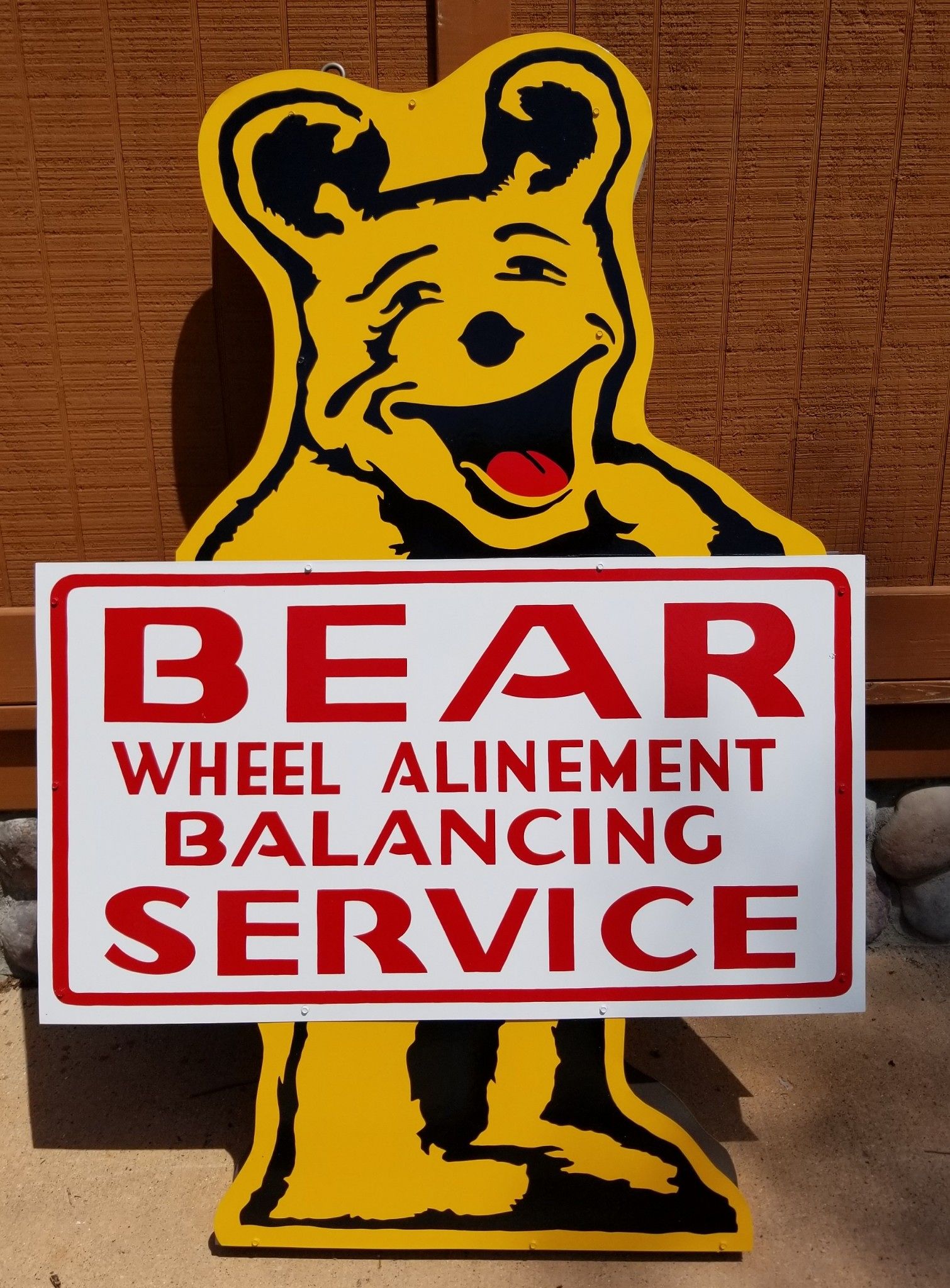 Bear Alignment Sign / Garage Signs for Men / Bear Alignment Advertising