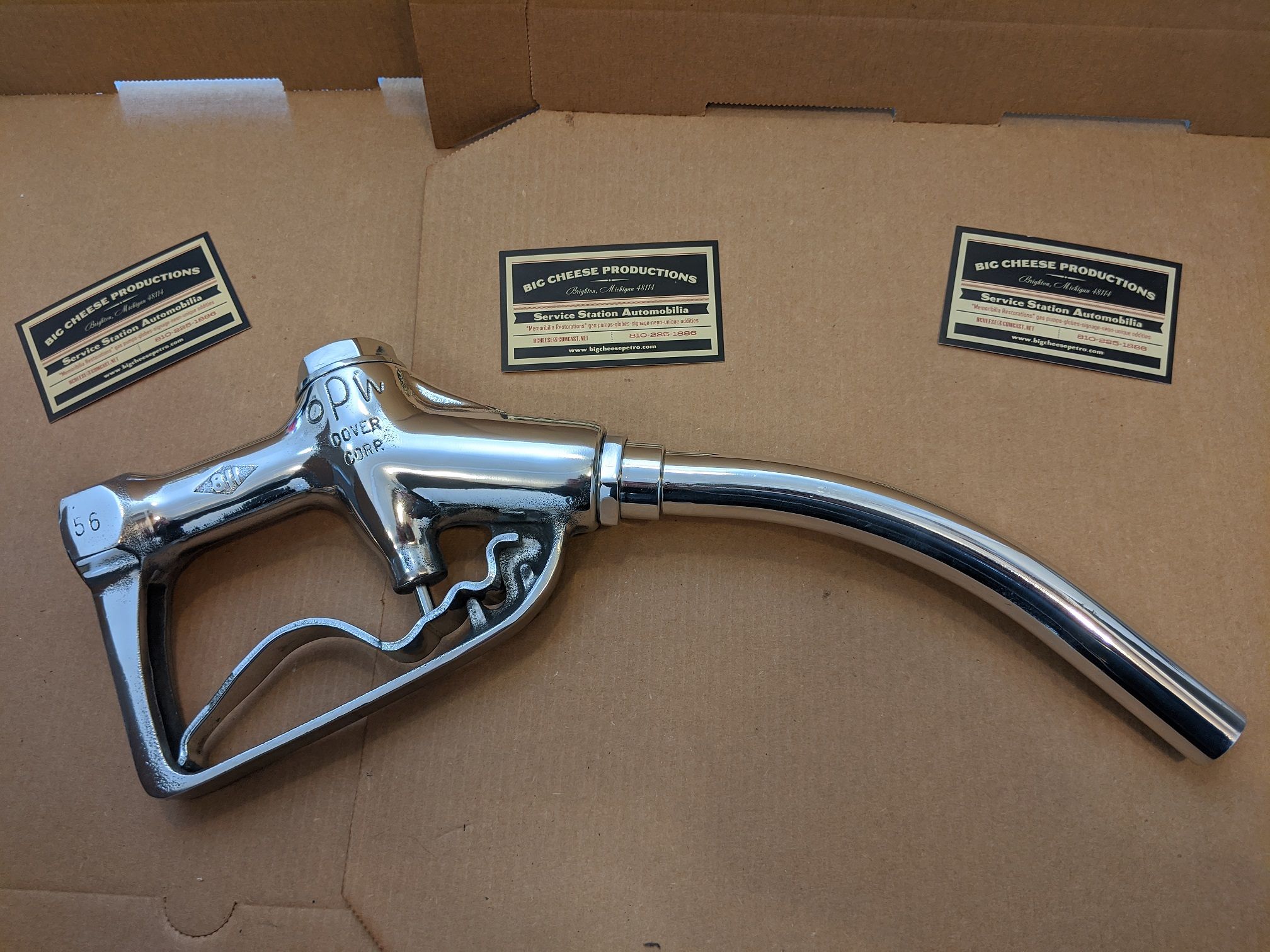 ORIGINAL GAS PUMP NOZZLE BUFFED AND POLISHED 10