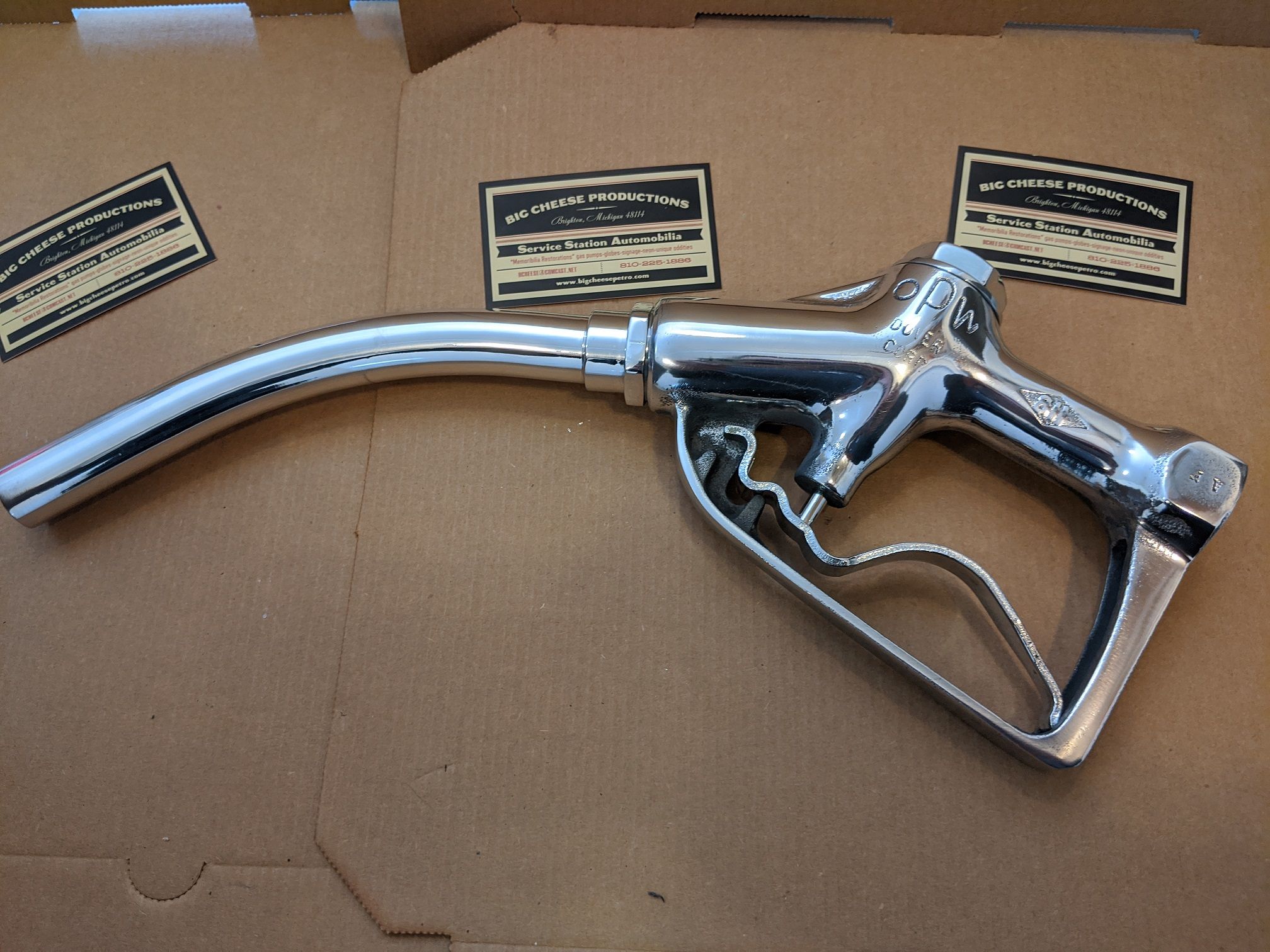 ORIGINAL GAS PUMP NOZZLE BUFFED AND POLISHED 10