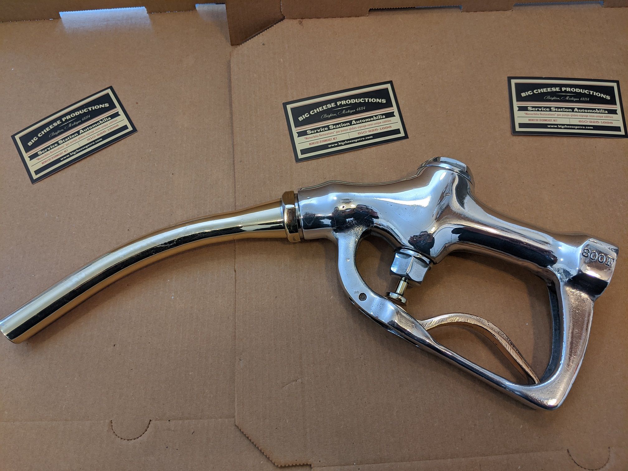 ORIGINAL GAS PUMP NOZZLE BUFFED AND POLISHED 13