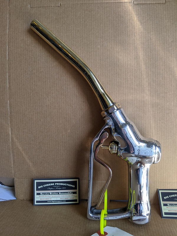 ORIGINAL MCDONALD GAS PUMP NOZZLE BUFFED AND POLISHED 31