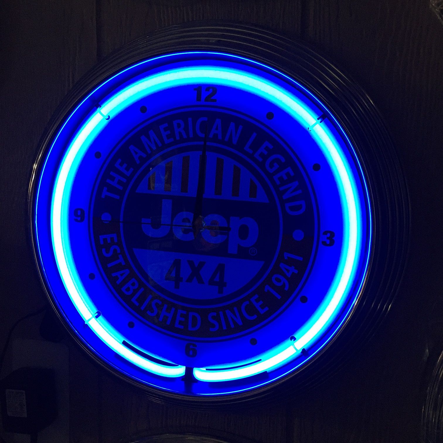 Neon Clock 15" x 15" NEW / Jeep Neon Clock / Man Cave Decor / Garage