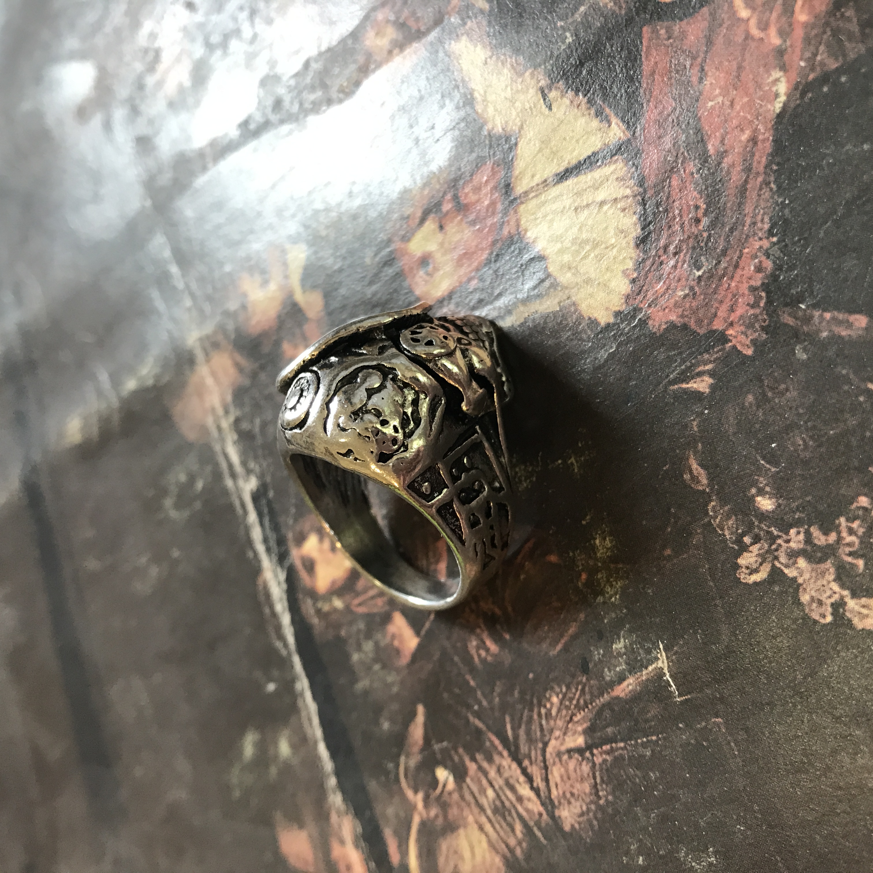 Size 9 3/4 Biker Ring 80s Biker Rings Mens Rings Gifts for Men Gifts ...