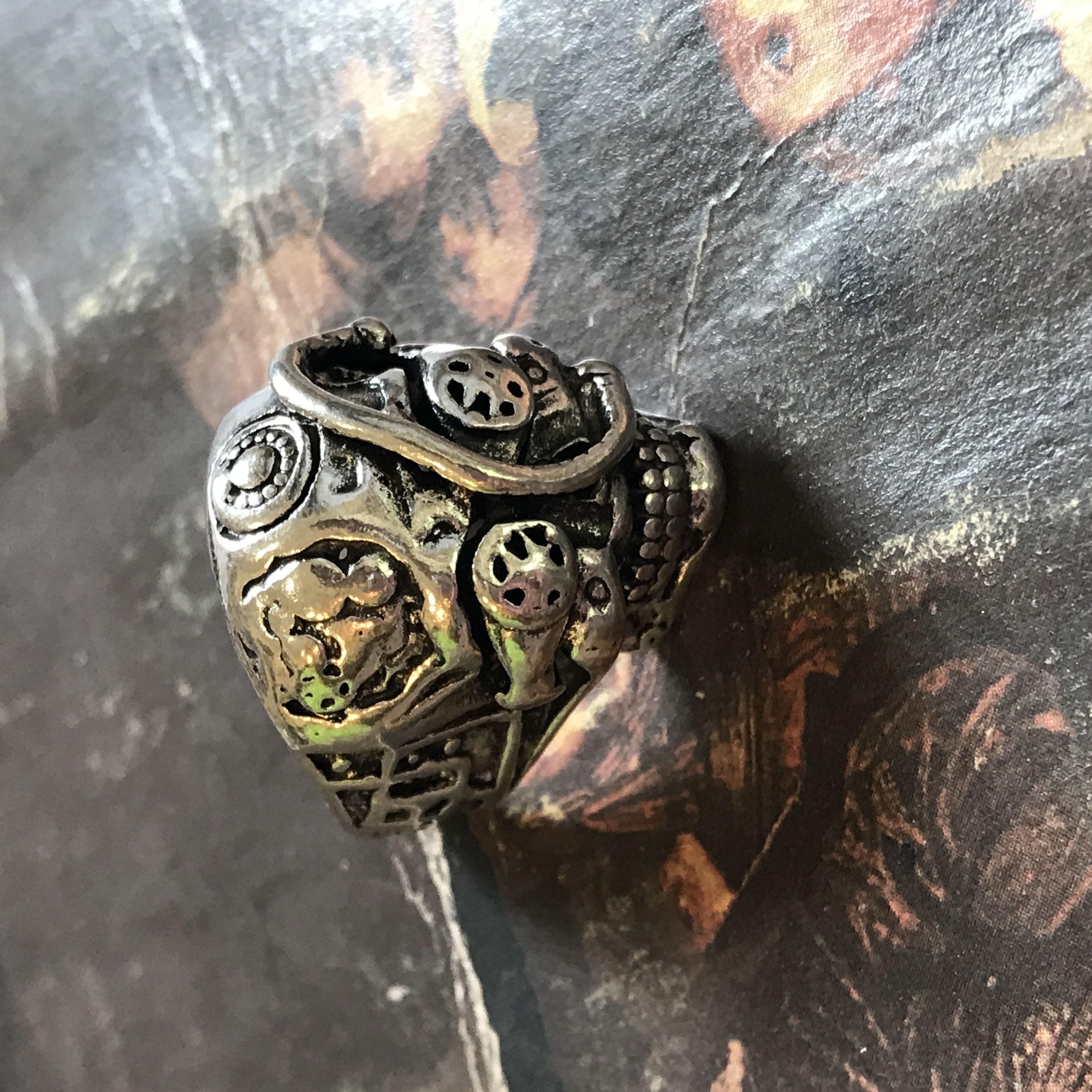 Size 9 3/4 Biker Ring 80s Biker Rings Mens Rings Gifts for Men Gifts ...