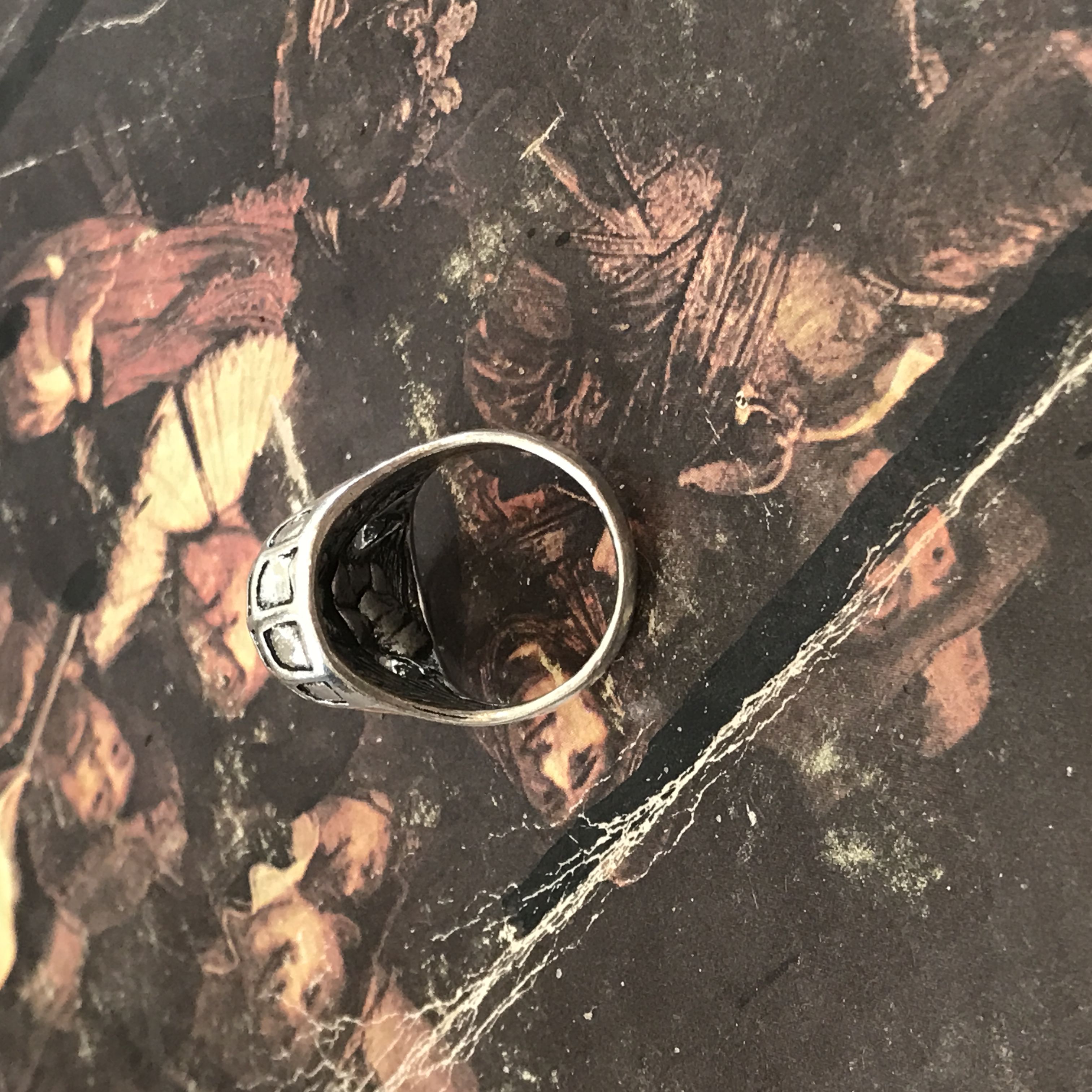Size 7 1/4 Biker Ring 80s Biker Rings Mens Rings Gifts for Men Gifts ...