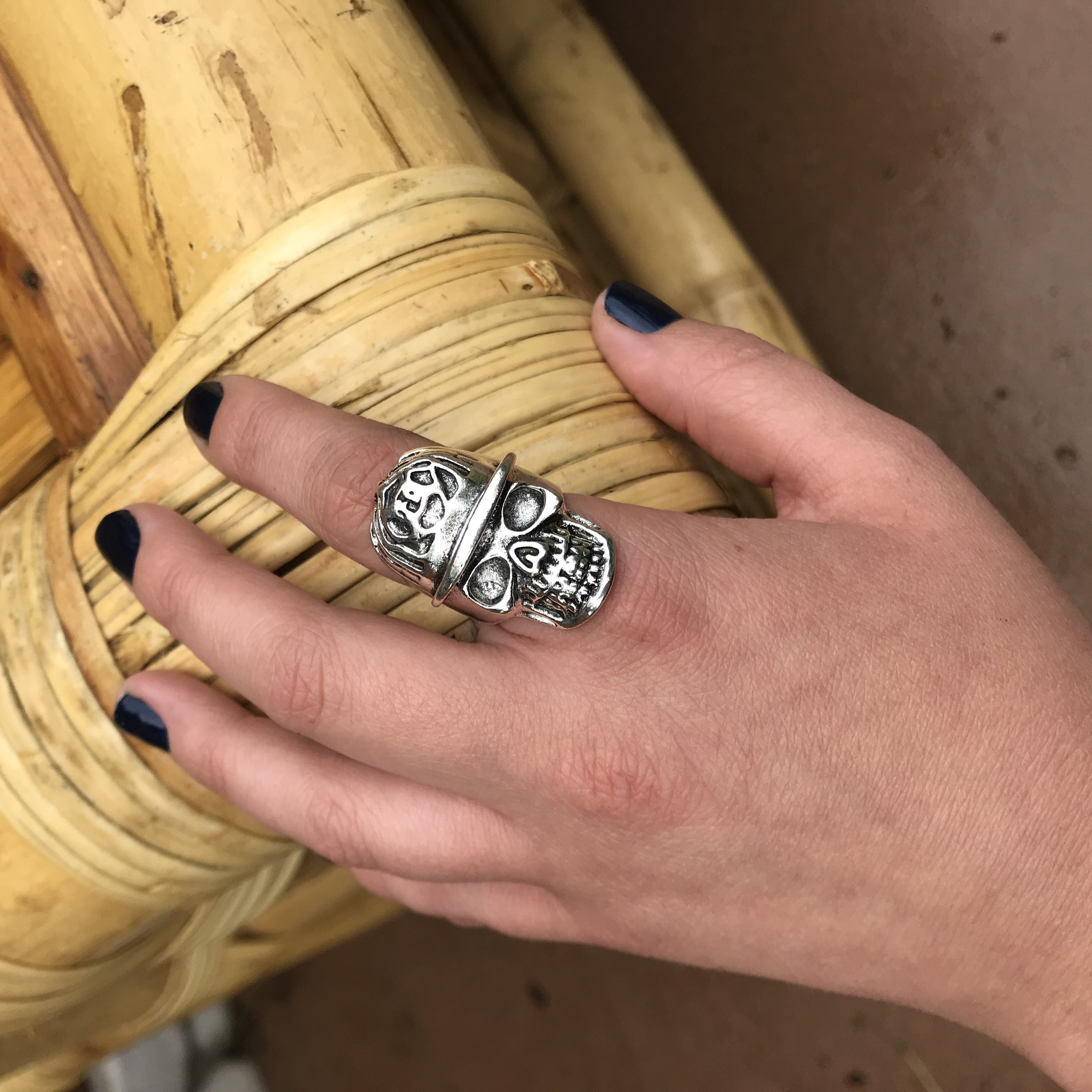 Size 9 1/2 Biker Ring 80s Biker Rings Mens Rings Gifts for Men Gifts ...