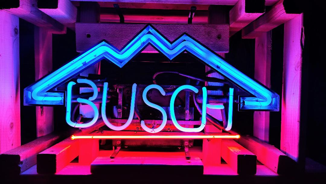 Busch Rotating Sign Original Busch Beer Neon Sign