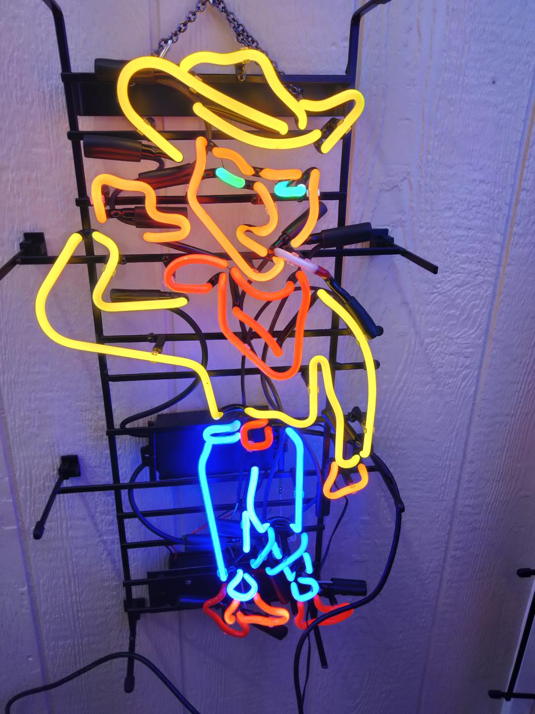 Cowboy Neon Sign / Vegas Vic Neon / Las Vegas Signs / Western / Indian