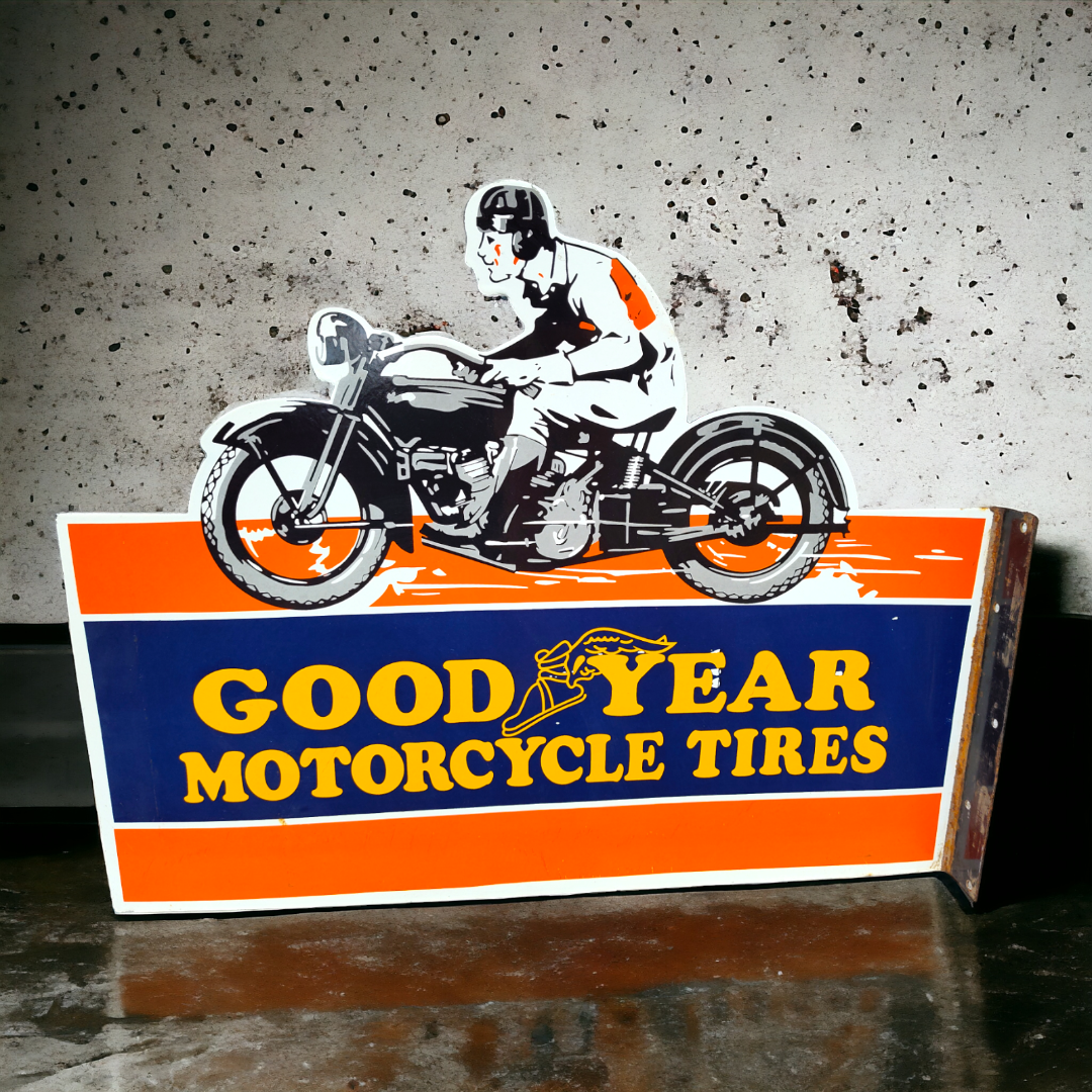 Goodyear Motorcycle Porcelain Sign