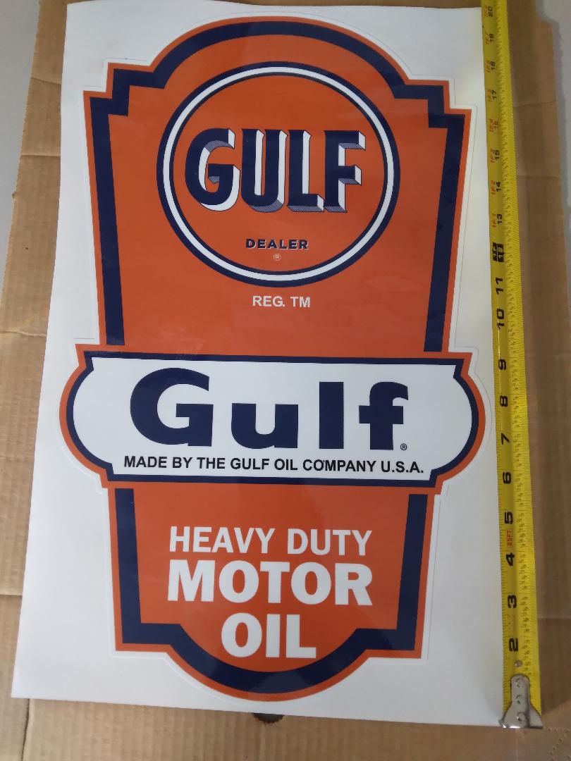 Gulf Decals / Gulf Lubester Decals / Gas Pump Stickers / Gas & Oil