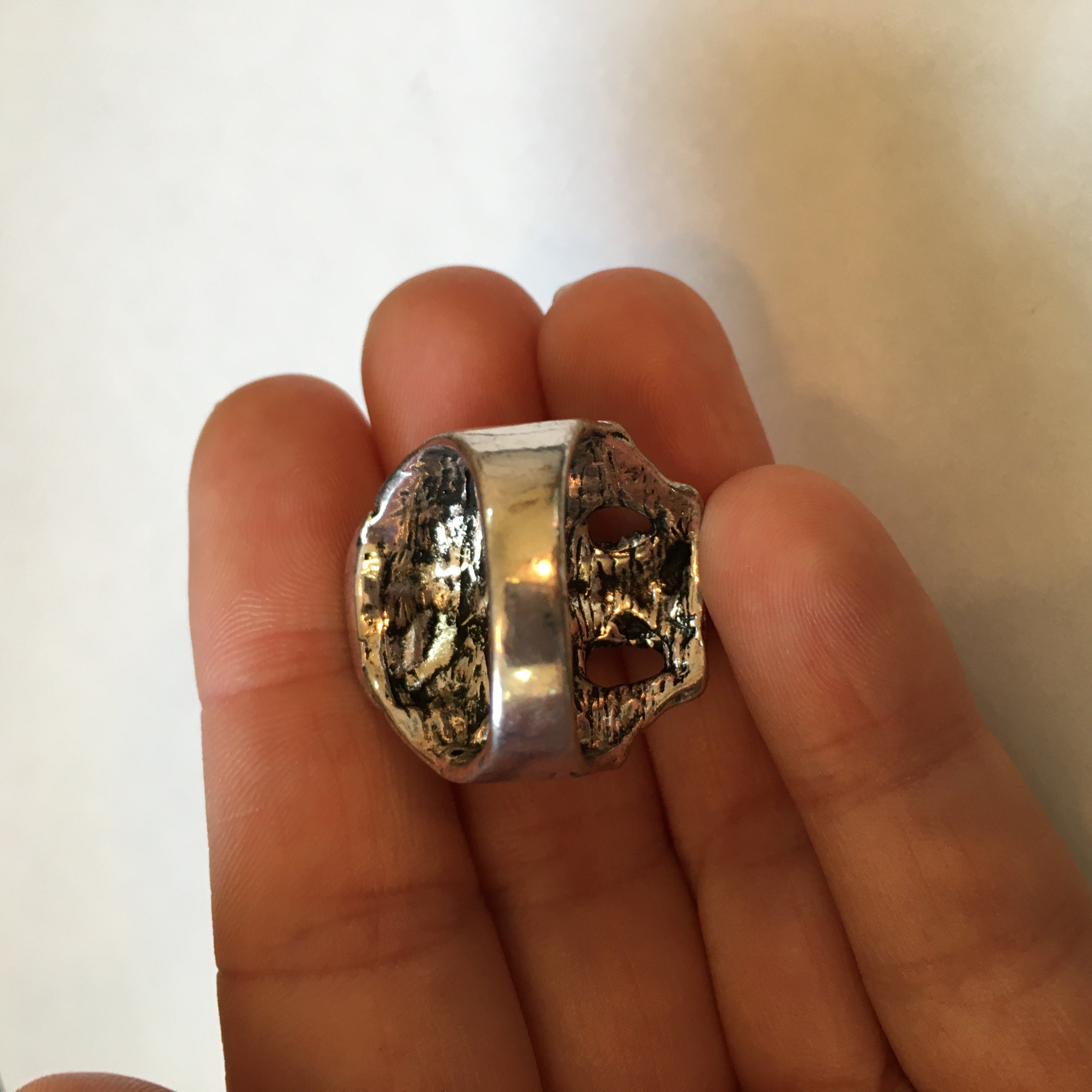 Size 8 Biker Ring Biker Rings Eddie Munson Skull Ring Skeleton Rings