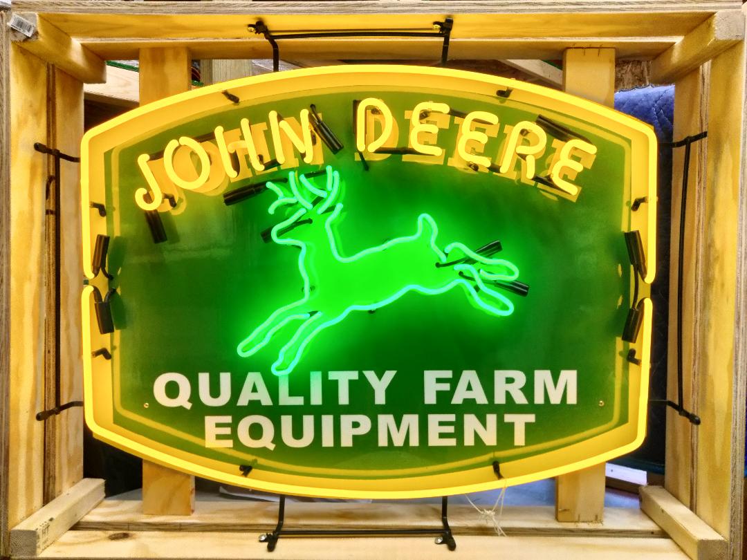 John Deere Neon Sign / Farming Signs / Farm Neons / Barn Garage Sign